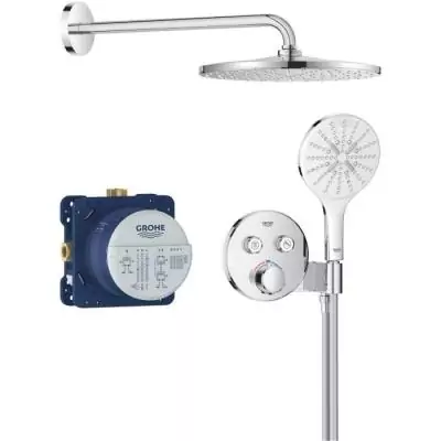 Ensemble de douche encastré GROHE - Jets variés - Mitigeur thermostatique