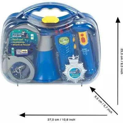 Mallette de policier avec lampe et accessoires - 3 ans + Mallette de policier avec lampe et accessoires - 3 ans +