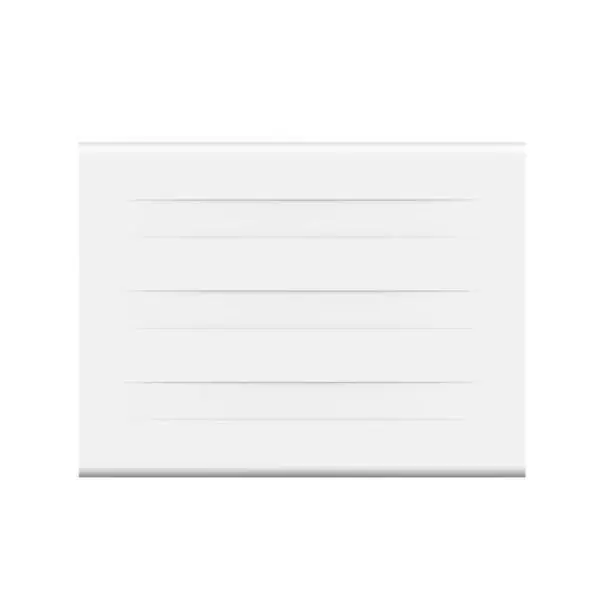 Radiateur électrique fixe a inertie seche - Double coeur de chauffe - 1000 W - OCEANIC - Blanc mat -NF