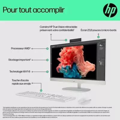 PC Tout-en-un HP 24-cr0081nf: Ryzen 7, Windows 11 - Performances ultimes