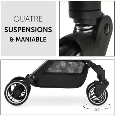 Poussette compacte Hauck Travel N Care - Facile à plier en bleu