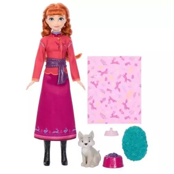 Disney La Reine des Neiges - Coffret Anna et le Louveteau - 4 accessoires - Disney Frozen - JFG17