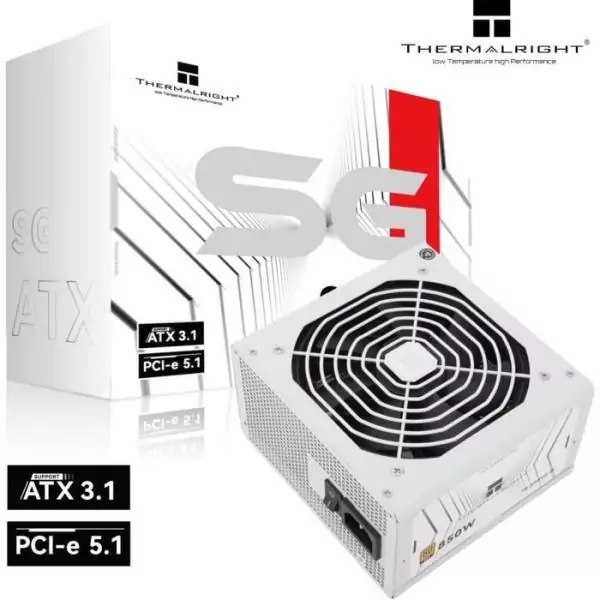 Alimentation PC modulaire - THERMALRIGHT SG850-W - 80+ Gold - Blanc