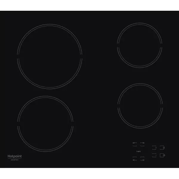 Table de cuisson vitrocéramique - HOTPOINT - HR631C - 4 foyers - 60 cm - Noir