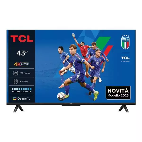 TCL 43P6K - TV LED 43 (109 cm) - 4K UHD 3840x2160 - HDR10+ - Google TV - 3xHDMI 2.1 - WiFi