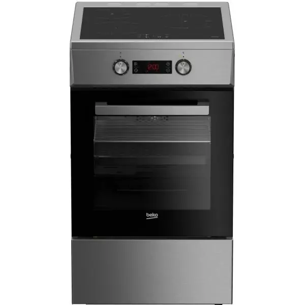 Cuisiniere induction - BEKO - FSM58301XCDT - 3 foyers - 9200 W - 60 cm - Inox