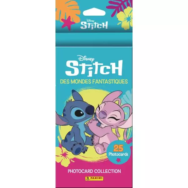 Blister - PANINI - STITCH PHOTOCARDS - 4 pochettes + 1 offerte - 25 cartes
