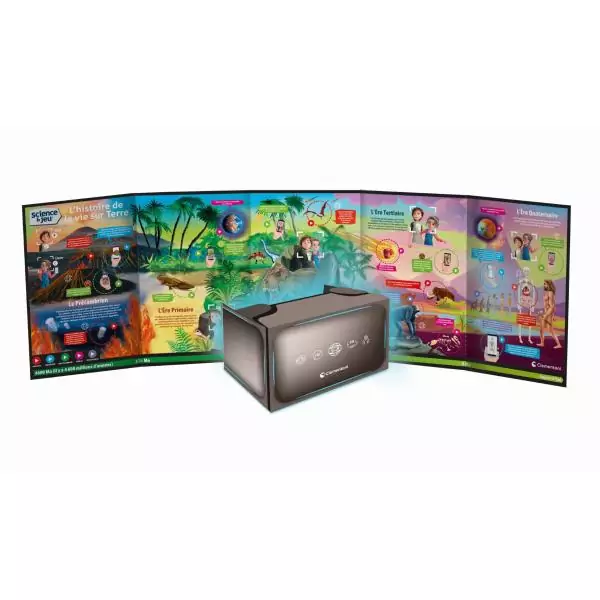 Clementoni - Sciences et jeu - L'histoire de la vie sur Terre - Réalité Virtuelle - Plus de 50 expériences - Fabriqué en Ita