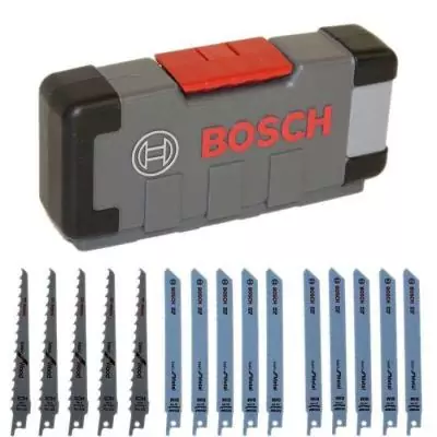 Lames de scie sauteuse BOSCH Wood and Metal Basic - Set de 15 pièces