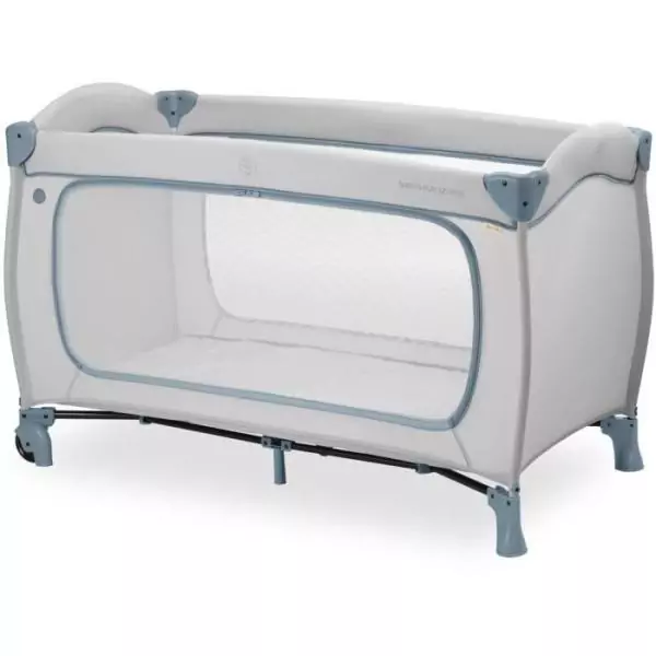 Lit de voyage - HAUCK - SLEEP N PLAY GO PLUS - 60 x 120 cm - Des la naissance - Pliable - Roulettes - Dusty Bleu
