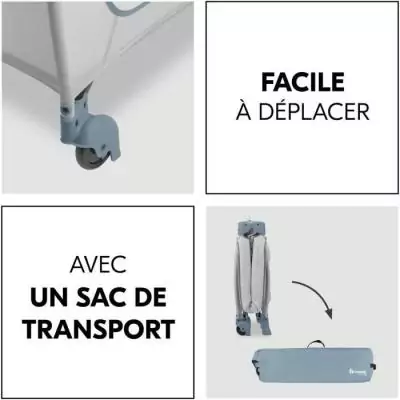 Lit de voyage pratique Hauck Sleep N Play Go Plus - Dusty Bleu