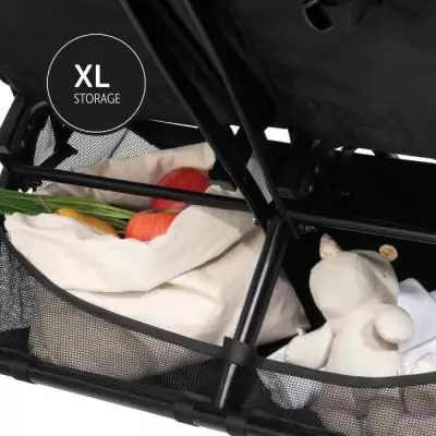 Poussette double Hauck Swift X Duo - Pliage facile - Noir