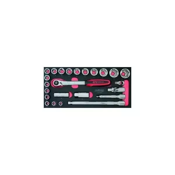 Module - KS TOOLS - 713.1024 - Module de douilles et accessoires Ultimate - 1/2 - 24 pieces