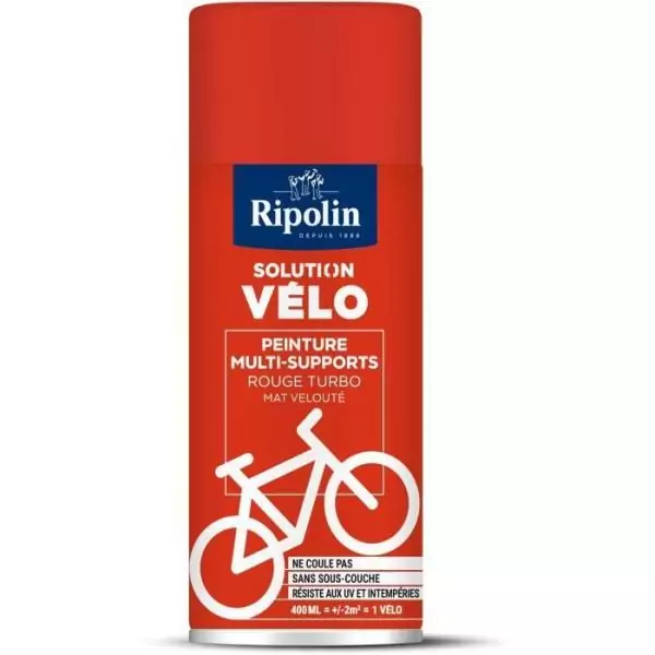 Solution vélo - RIPOLIN - 0,4 L - Rouge turbo mat