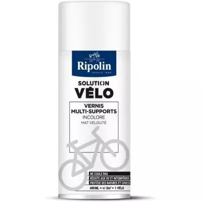 Solution vélo RIPOLIN 0,4 L Incolore mat - Aérosol efficace