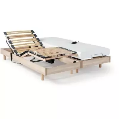 Ensemble relaxation matelas + sommiers électriques 2x70x190cm - Made in France