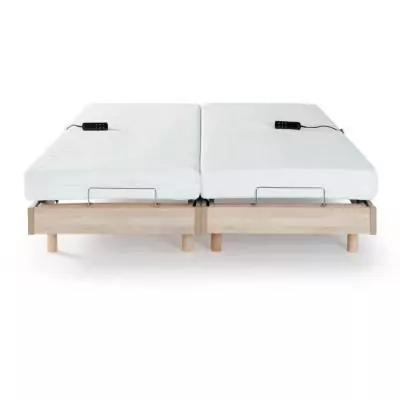 Ensemble relaxation matelas + sommiers électriques 2x70x190cm - Made in France