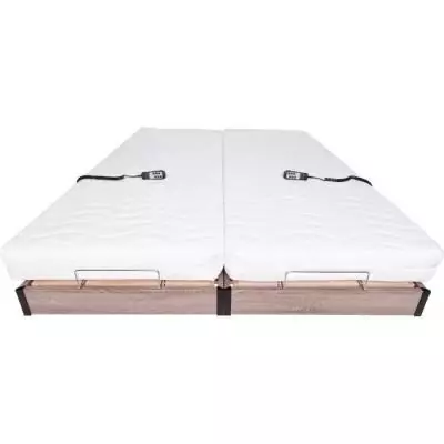 Ensemble relaxation matelas + sommiers électriques 2x90x200 - Confort et qualité - TALCA