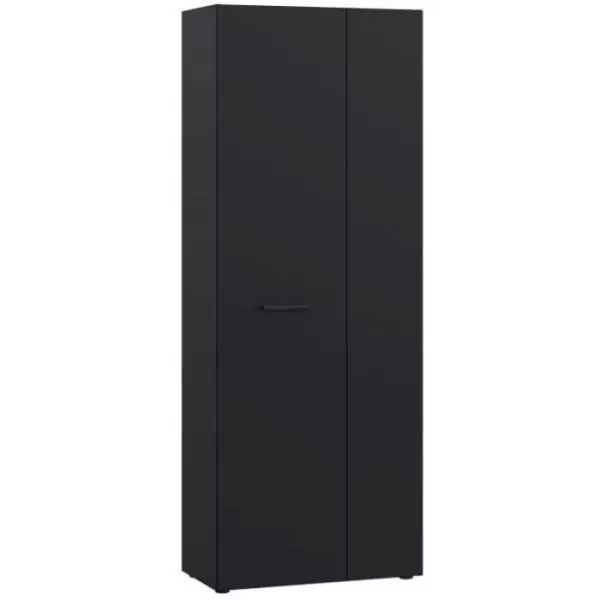 Armoire de rangement - Noir - L68,7 x P36,5 x H181,1 cm