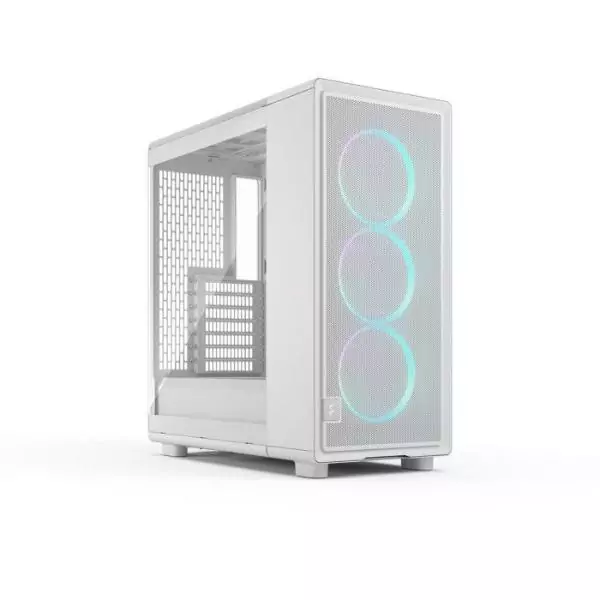 Boîtier PC - Fractal Design - FD-C-EPO1A-05 - Blanc - Verre trempé - Éclairage RGB - 3 ventilateurs inclus