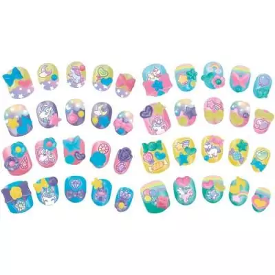 Mon kit de manucure Licorne Aquabeads - 40 ongles - Stickers