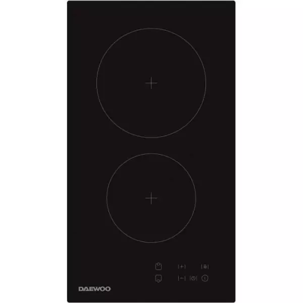 Plaque de cuisson vitrocéramique - DAEWOO - 2 foyers - 30 cm - BH3VTF19BNM - Noir
