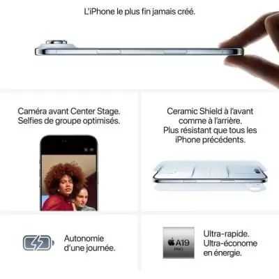 Apple iPhone Air 1To Blanc Nuage - Smartphone innovant