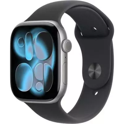 Apple Watch Series 11 GPS 46mm Space Grey Aluminium - Bracelet Black Sport Band