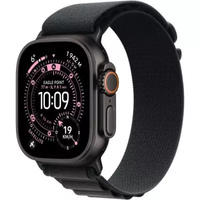 Apple Watch Ultra 3 GPS + Cellular - Boîtier Black Titanium - Bracelet Black Alpine - Medium
