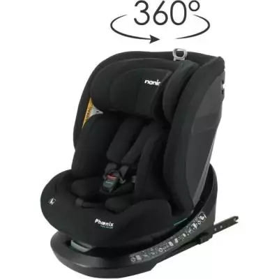 Siège auto isofix pivotant PhoeNIX - Groupe 0/1/2/3 - Noir