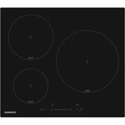 Plaque de cuisson à induction Daewoo 3 foyers 60cm - Noir