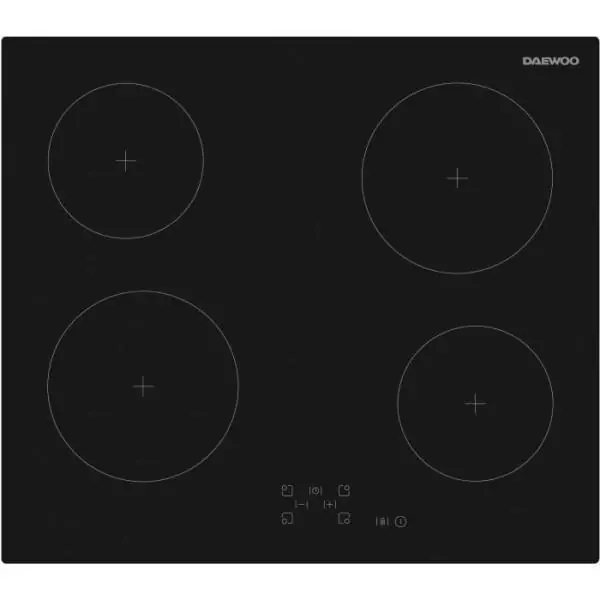 Plaque de cuisson vitrocéramique - DAEWOO - 4 foyers - 60 cm - BH6VTF27BNM - Noir