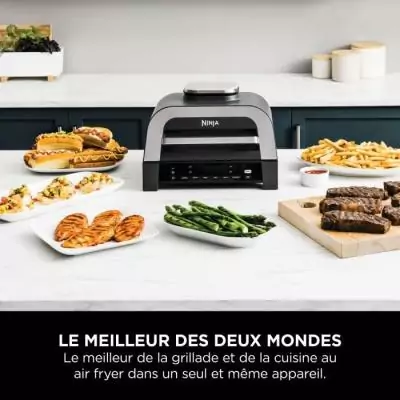 Grill & Friteuse sans huile Ninja DG551EU 6-en-1 - 1760 W - Gris
