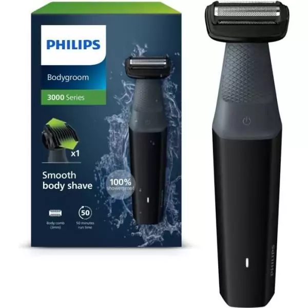 Tondeuse corps - PHILIPS - BG3017/01 - 5 W - 50 min - Étanche - Gris