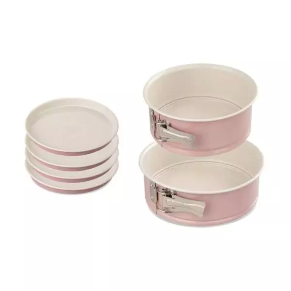 Set de 2 moules a manqué et moules pour layer cake - DR oeTKER - Rétro - 18 et 20 cm