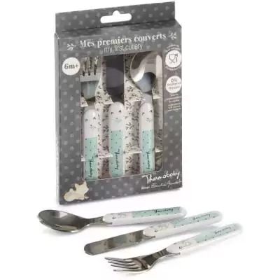 Pack repas THERMOBABY en inox pour bébé - Gobelet, Bol, Assiette creuse et Couverts Pack repas THERMOBABY en inox pour bébé - Gobelet, Bol, Assiette creuse et Couverts