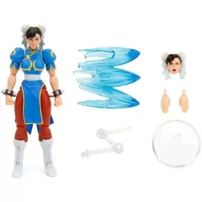 Figurine articulée Chun-Li 15cm + accessoires pour joueurs de 8 ans