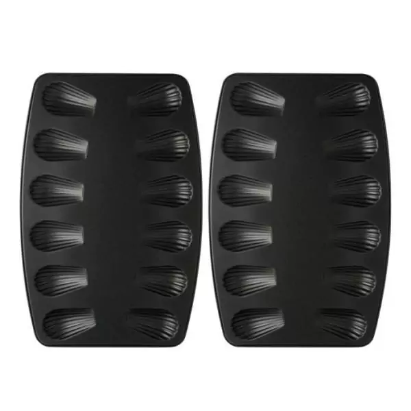 Lot de 2 moules a madeleines 12 empreintes - ZENKER - Spécial Countries