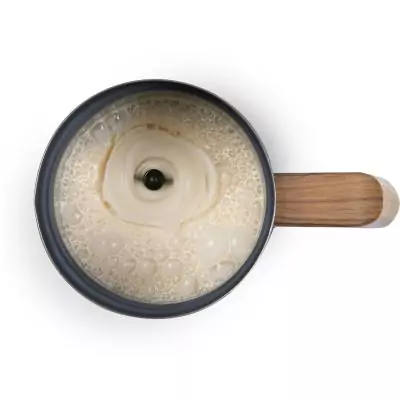 Mousseur à lait DOMO 500W - Gris/Bois - Socle 360°