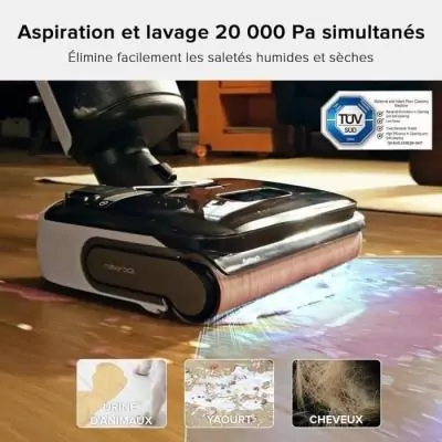 Aspirateur Laveur ROBOROCK F25 : 20 000 Pa, Séchage Rapide à 90°C