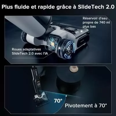 ROBOROCK F25 ACE COMBO: Aspi Laveur sans Fil 5-en-1