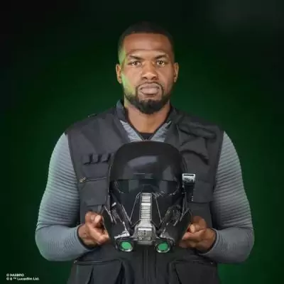 Casque Death Trooper impérial électronique premium avec LED avancés