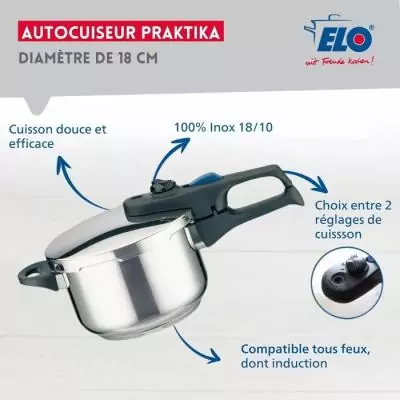 Autocuiseur FACKELMANN Elo Praktika 18 cm - 2,7 L