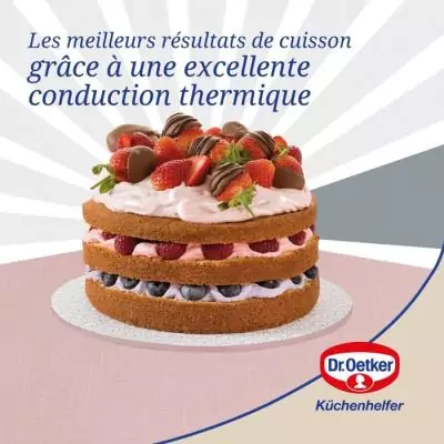 Ensemble de 2 moules à manqué rétro Dr. Oetker - 18 et 20 cm