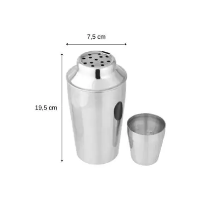 Set Shaker cocktails inox 400 ml + doseur alcool 2 et 4 cl - FACKELMANN