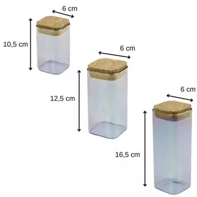 Ensemble de 3 boîtes hermétiques en verre FACKELMANN - Tasty Green