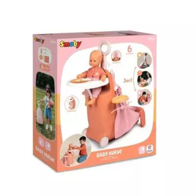 Valise Nurserie 3 en 1 Smoby: Parfaite pour les Bébés dès 18 mois Valise Nurserie 3 en 1 Smoby: Parfaite pour les Bébés dès 18 mois