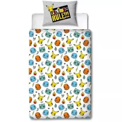 Parure de lit réversible Pokemon Pikachu - Gris - Microfibre