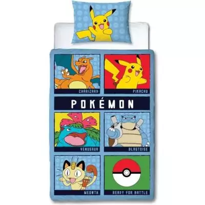 Parure de lit réversible POKEMON Battle - Microfibre