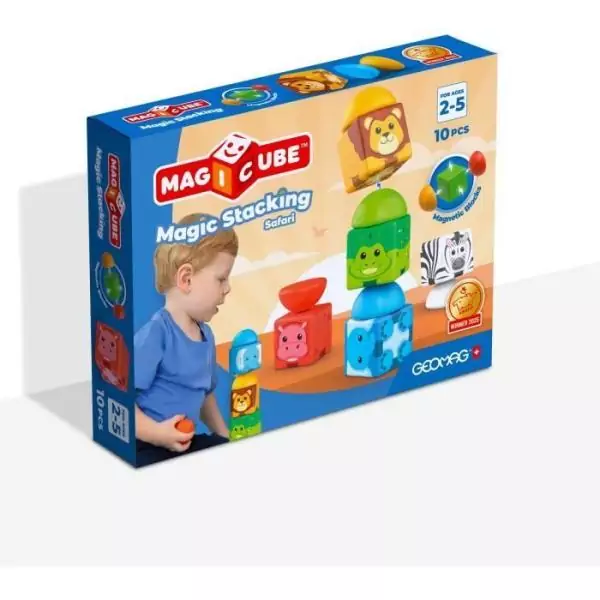 Blocs magnétiques - GEOMAG - Safari - 10 pieces - Éducatif - Plastique recyclé - Des 12 mois